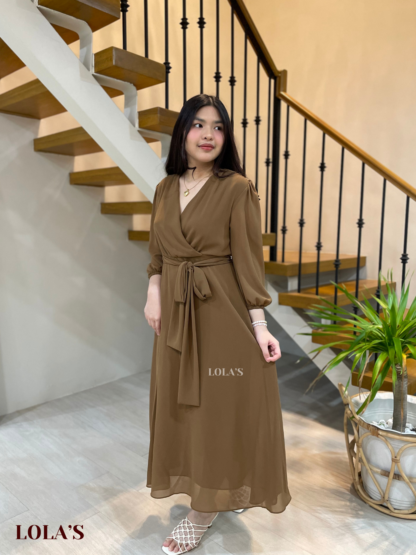 Paula Dress (Cedar Brown)