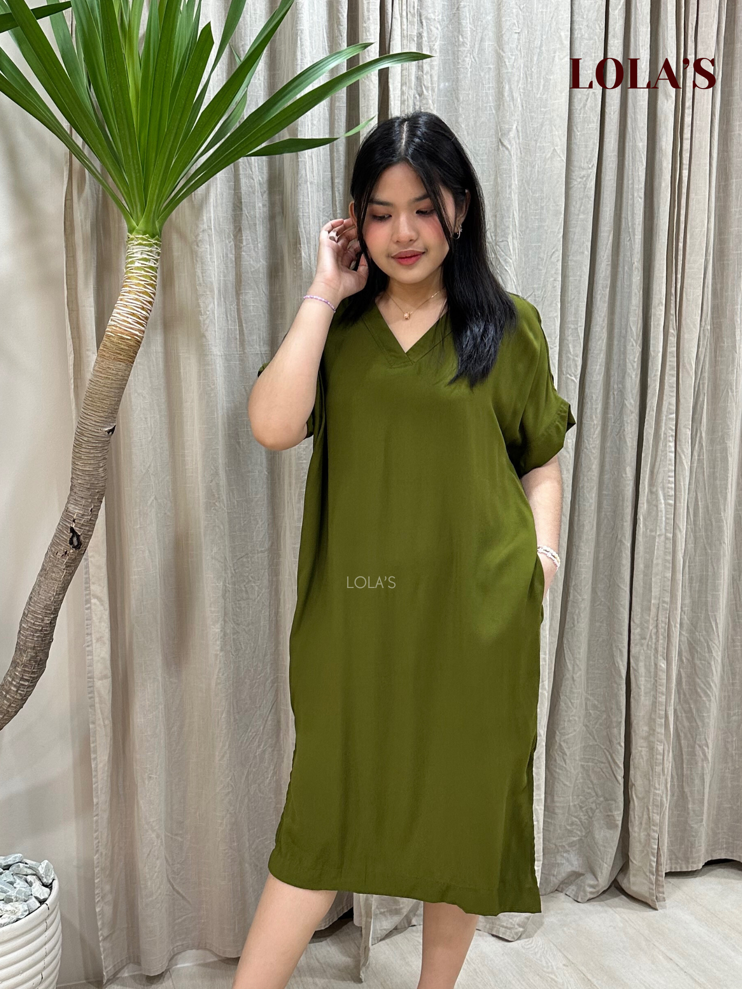 Coco Dress (Olive Green)