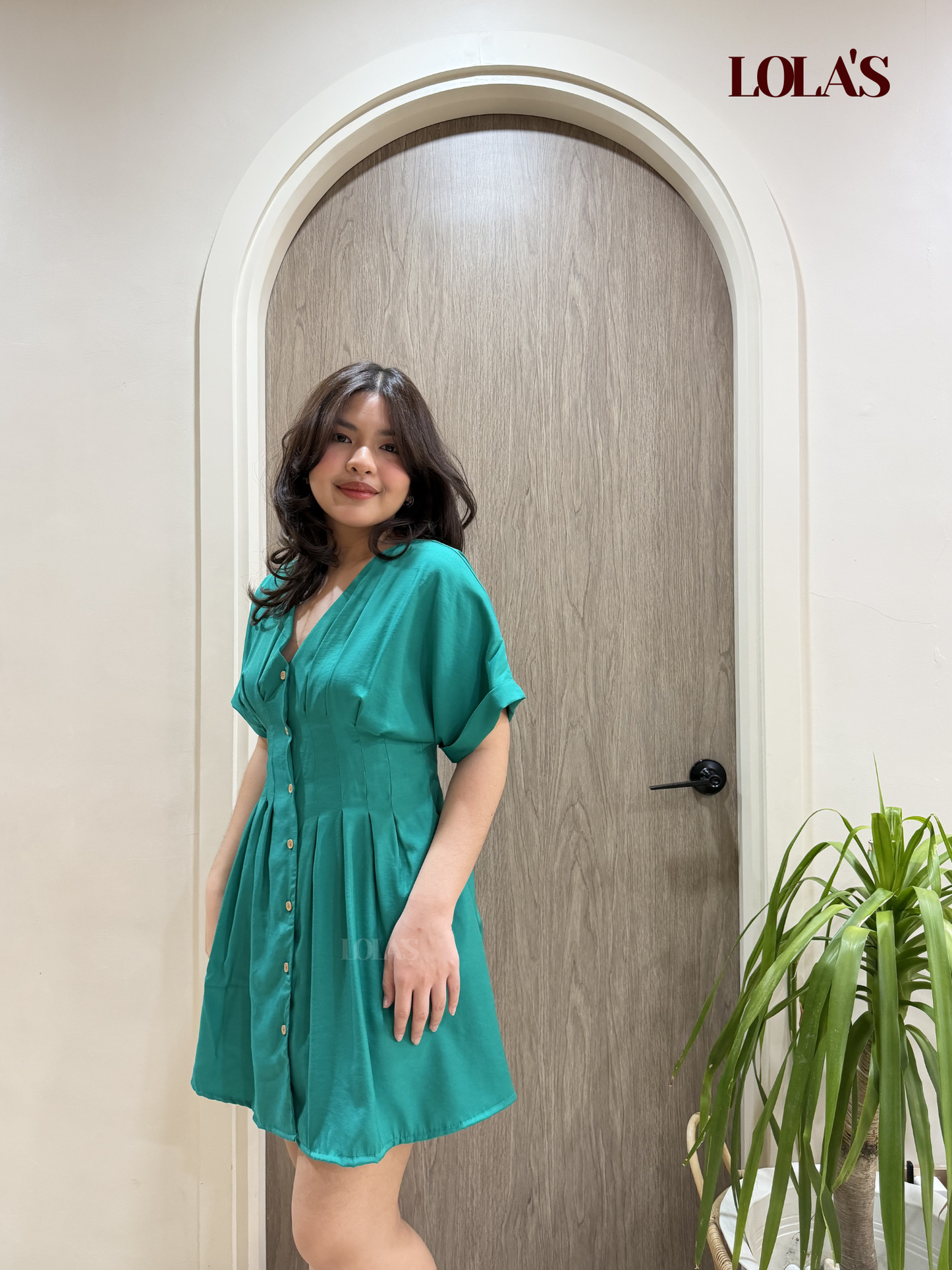 Felicia Dress (Aqua Green)