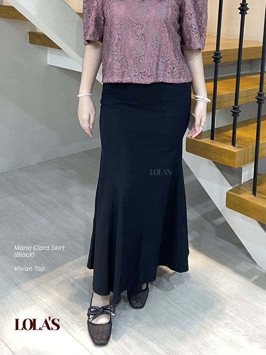 Maria Clara Skirt (Midnight Black)