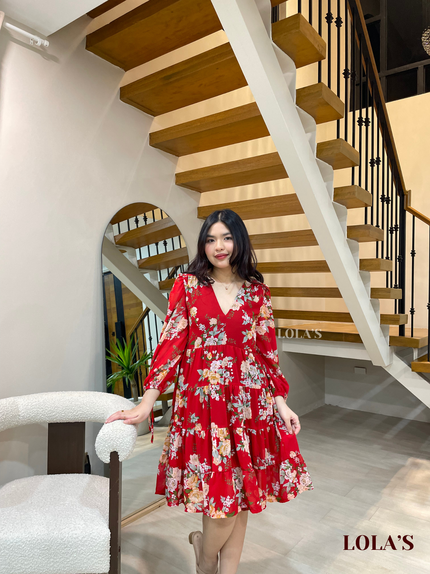 Diana Dress (Red Garden)