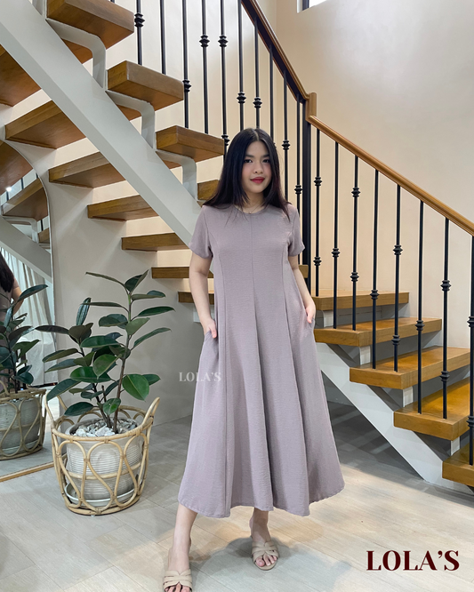 Kathleen Dress (Light Taupe)