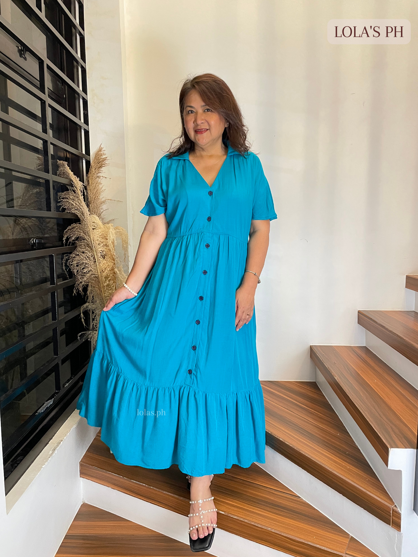 Regine Dress (Aqua)