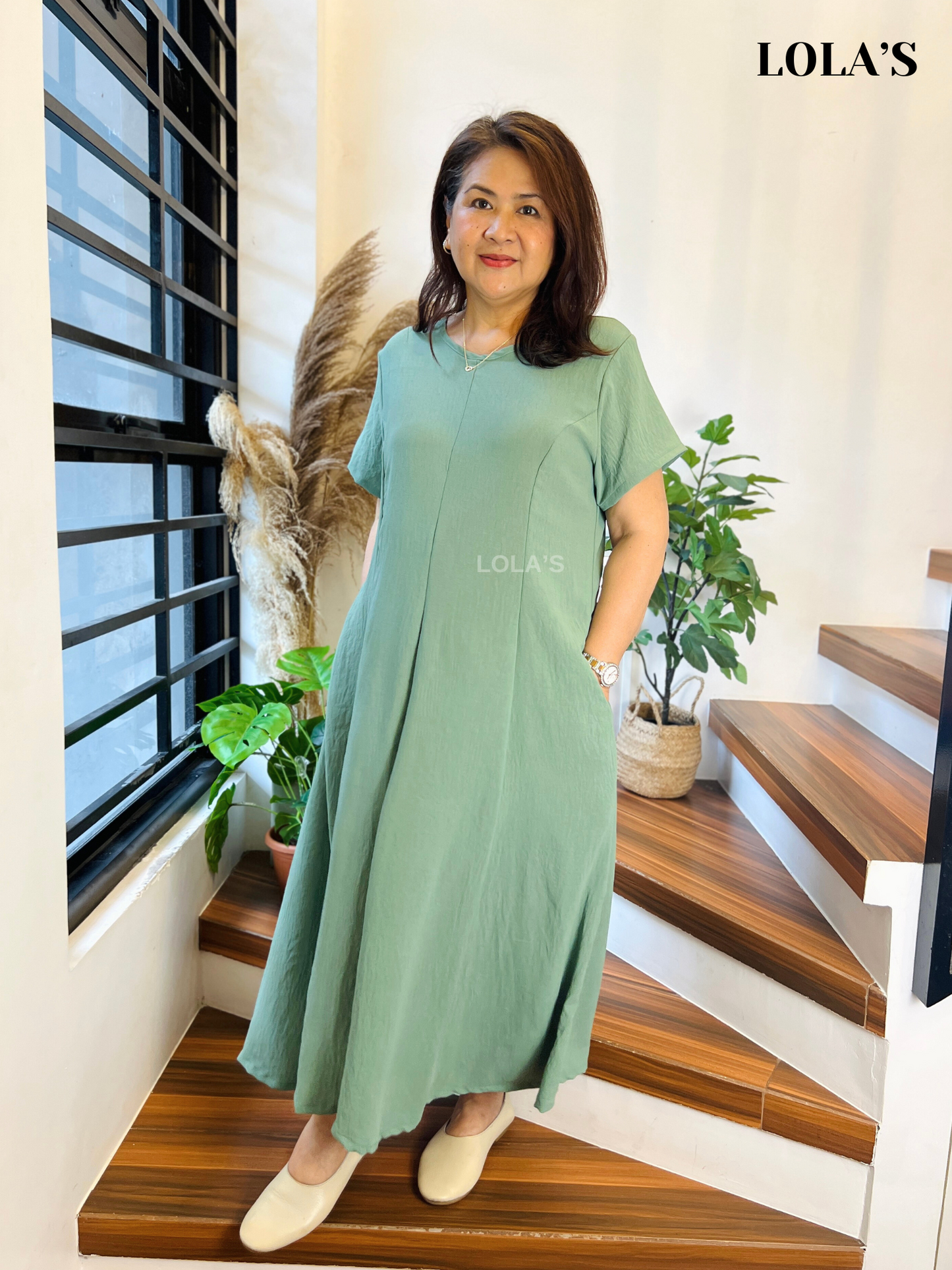 Kathleen Dress (Sage Green)