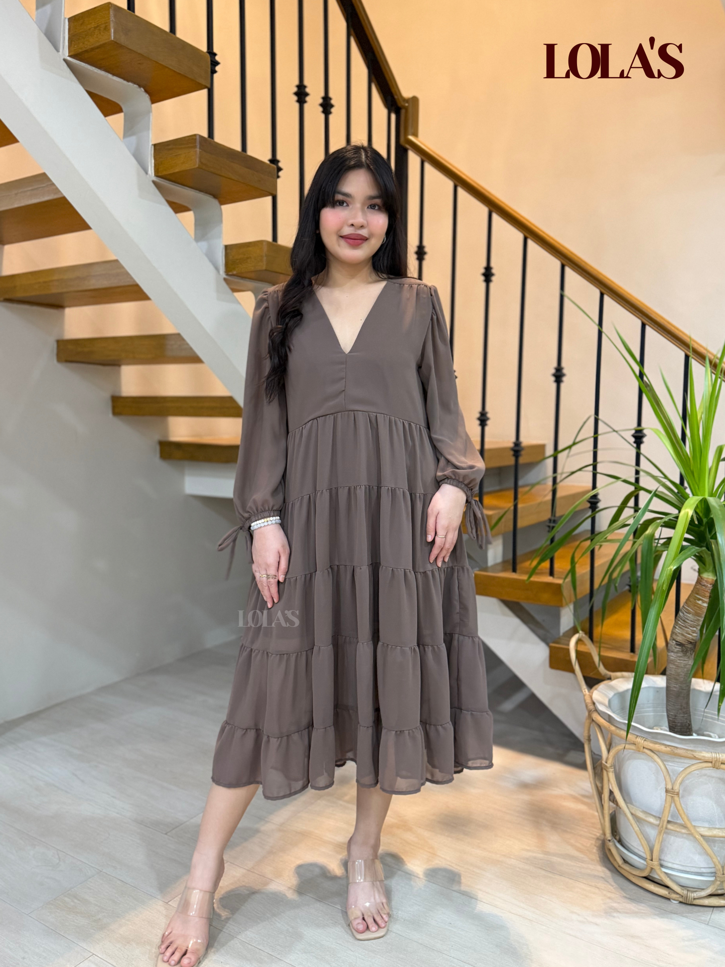 Anna Dress (Taupe)
