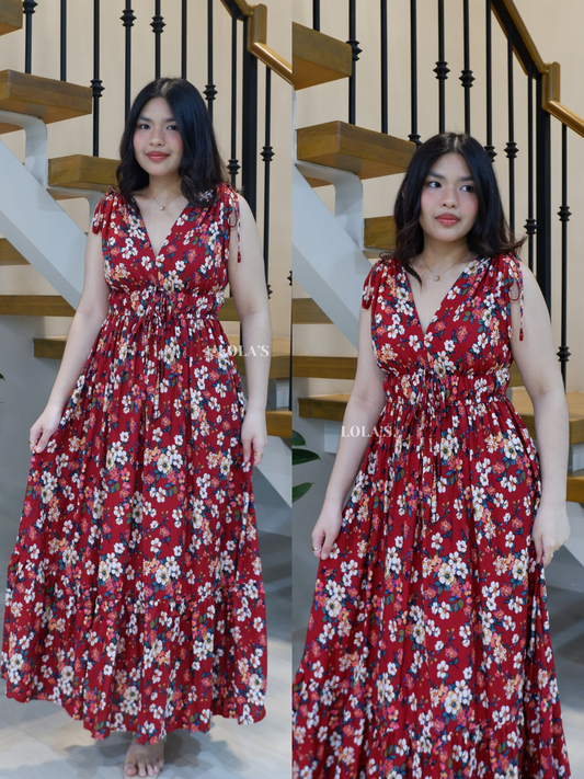 Adeline Dress (Rosy Red)