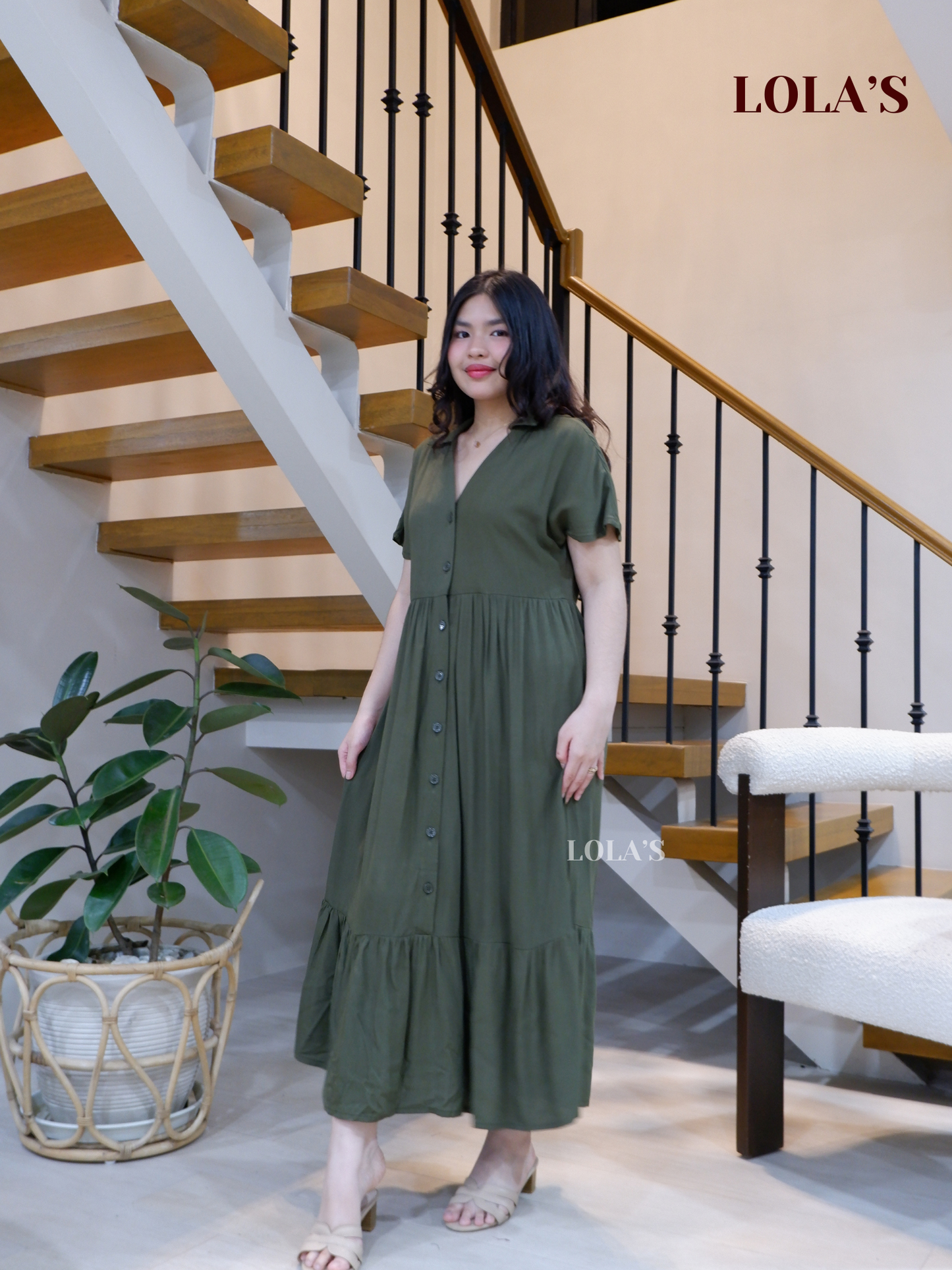 Regine Dress (Army Green)