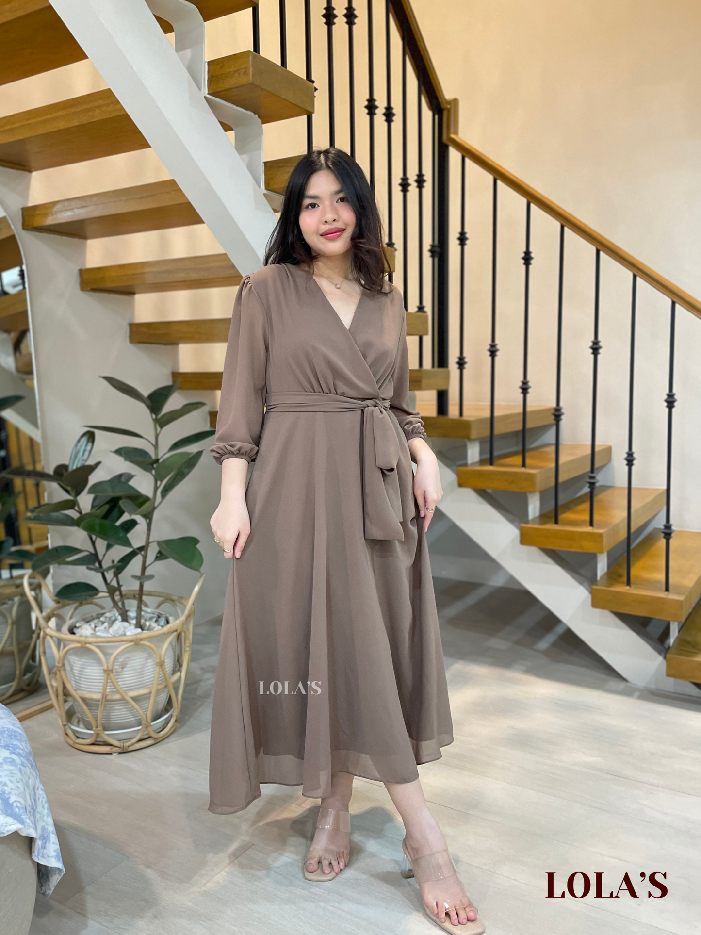 Paula Dress (Taupe)