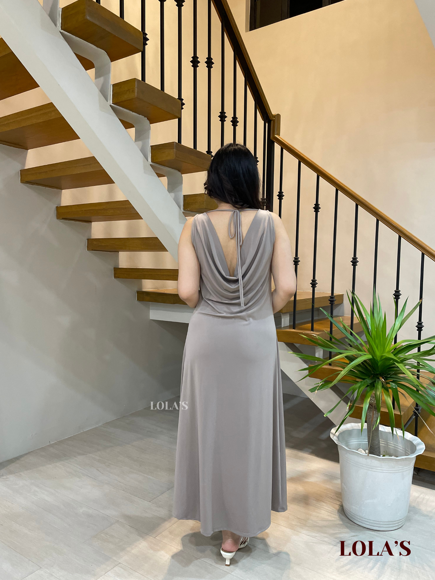 Sheena Dress (Light Taupe)