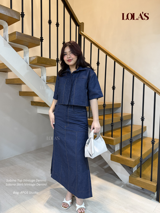 Sabina Top (Vintage Denim)