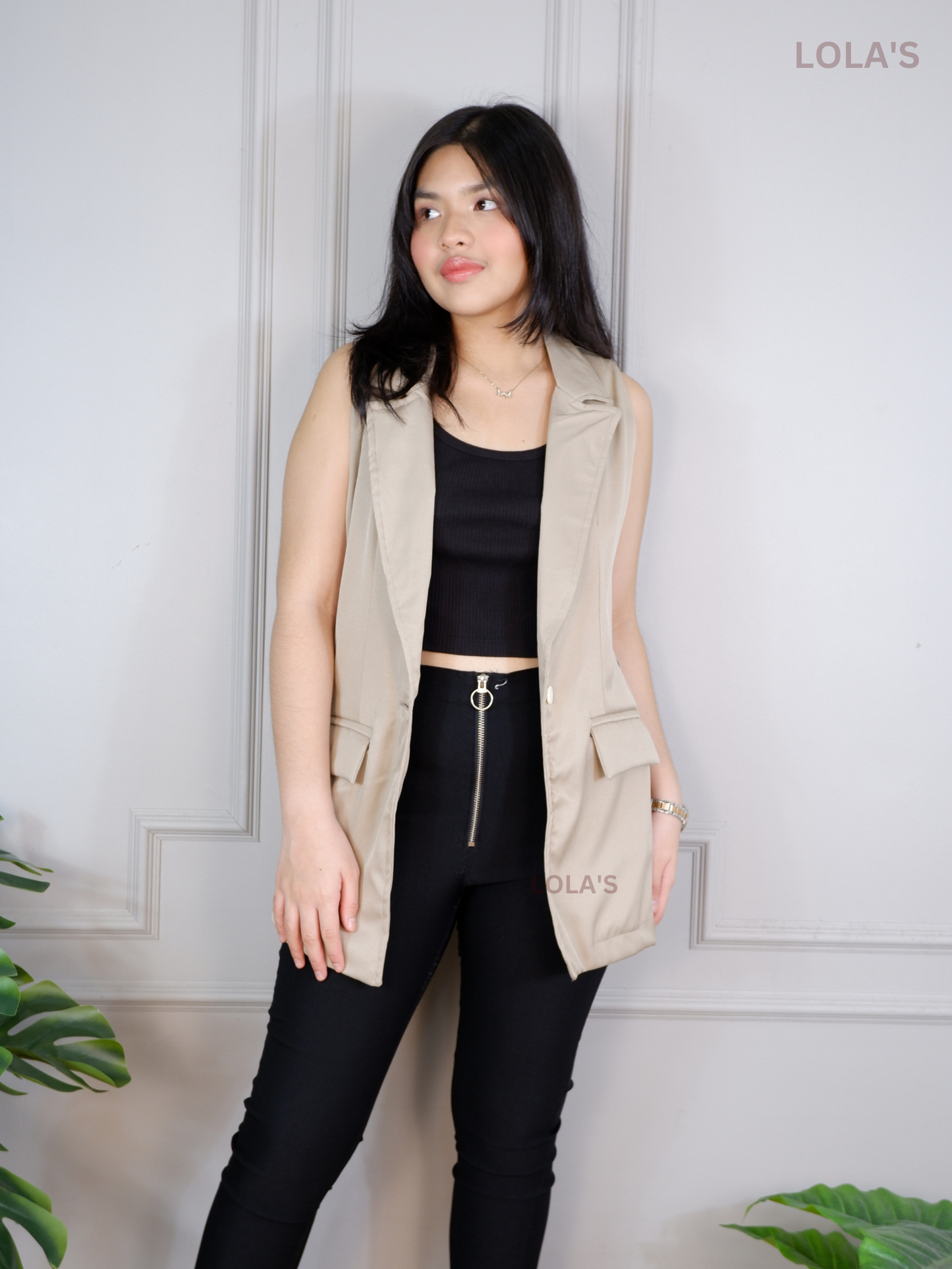 Carmilla Vest Blazer (Sand)