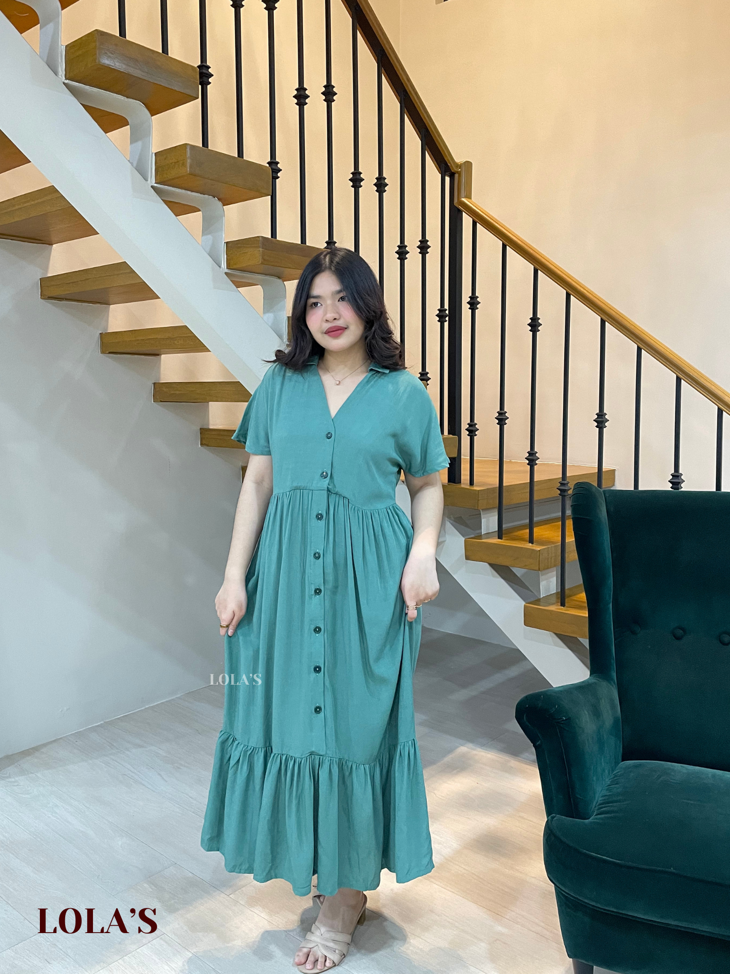 Regine Dress (Sage)