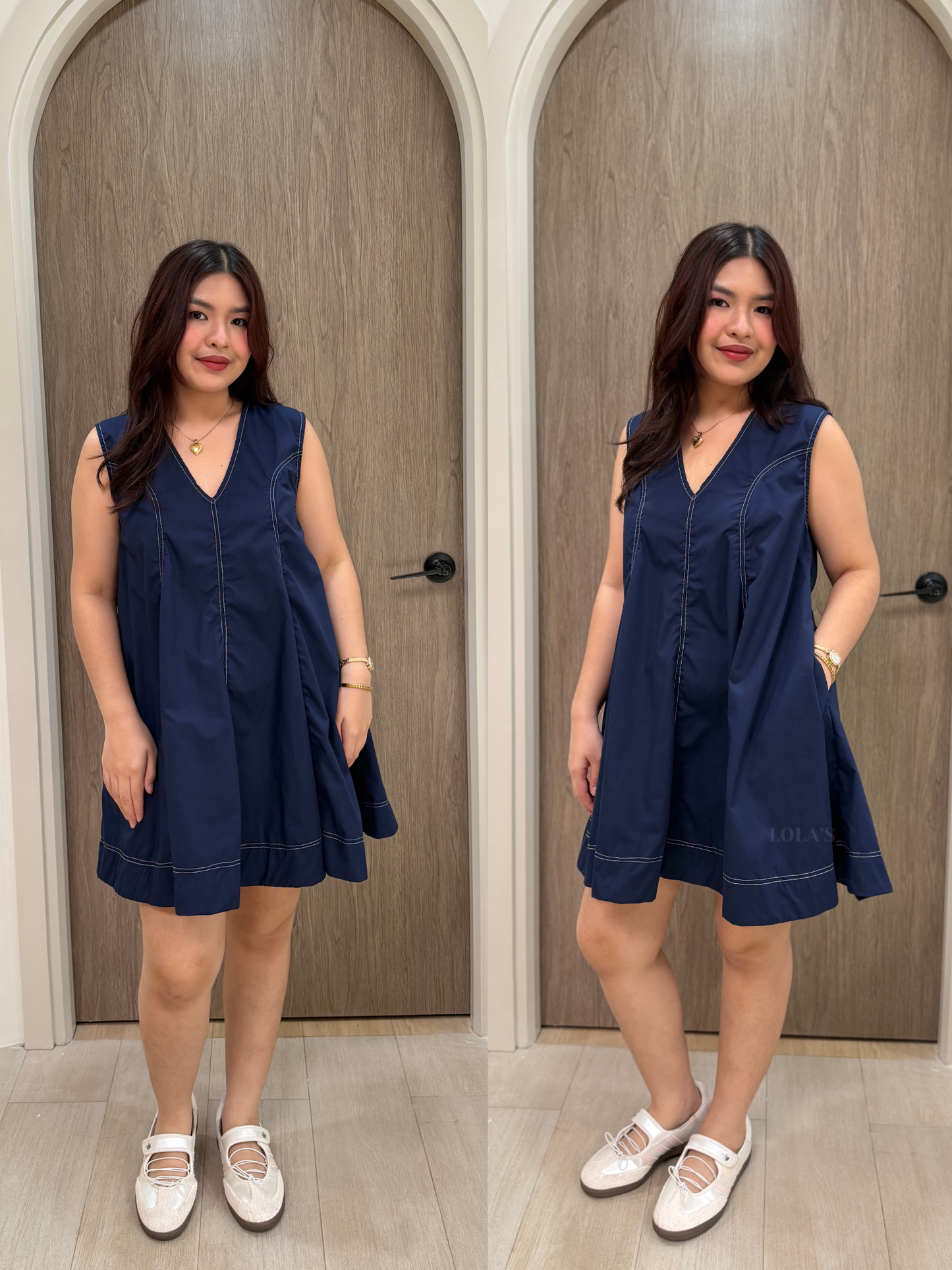 Victoria Dress (Navy Blue)