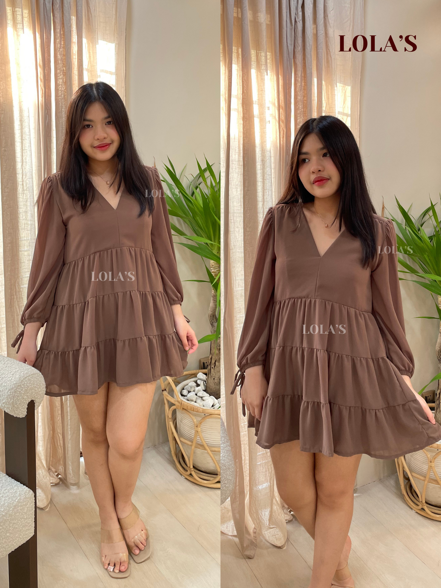 Monina Dress (Taupe)