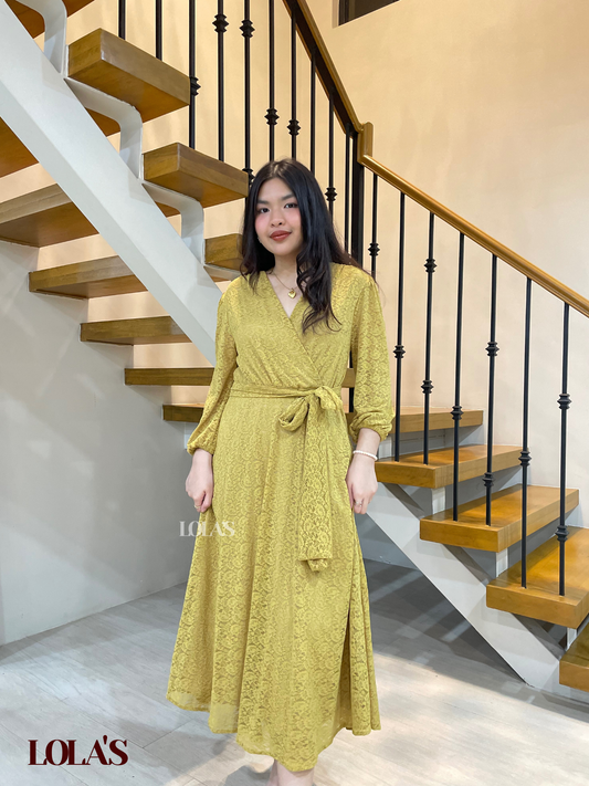 Paula Dress (Spicy Mustard Lace)
