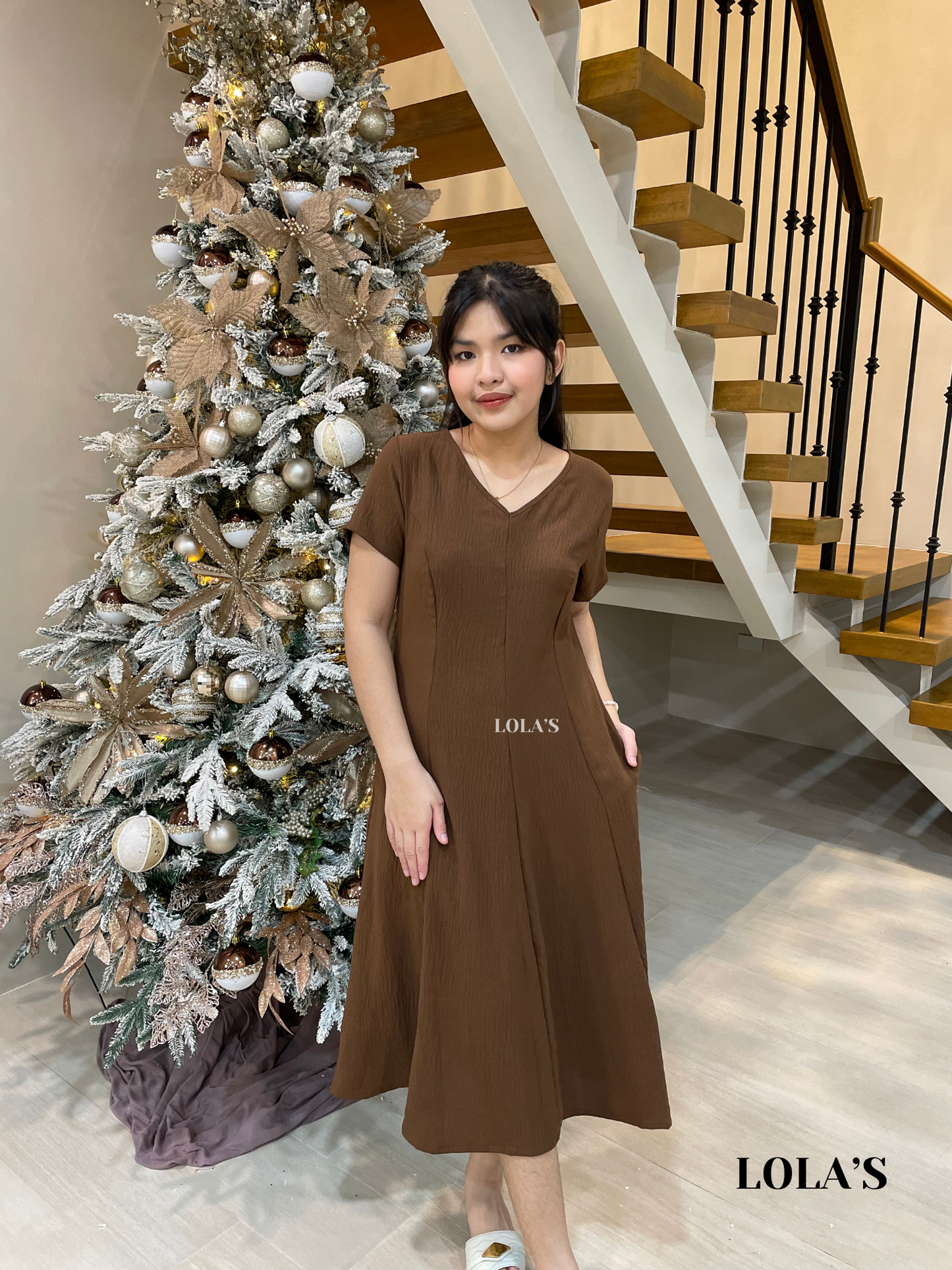 Reema Dress (Cedar Brown)