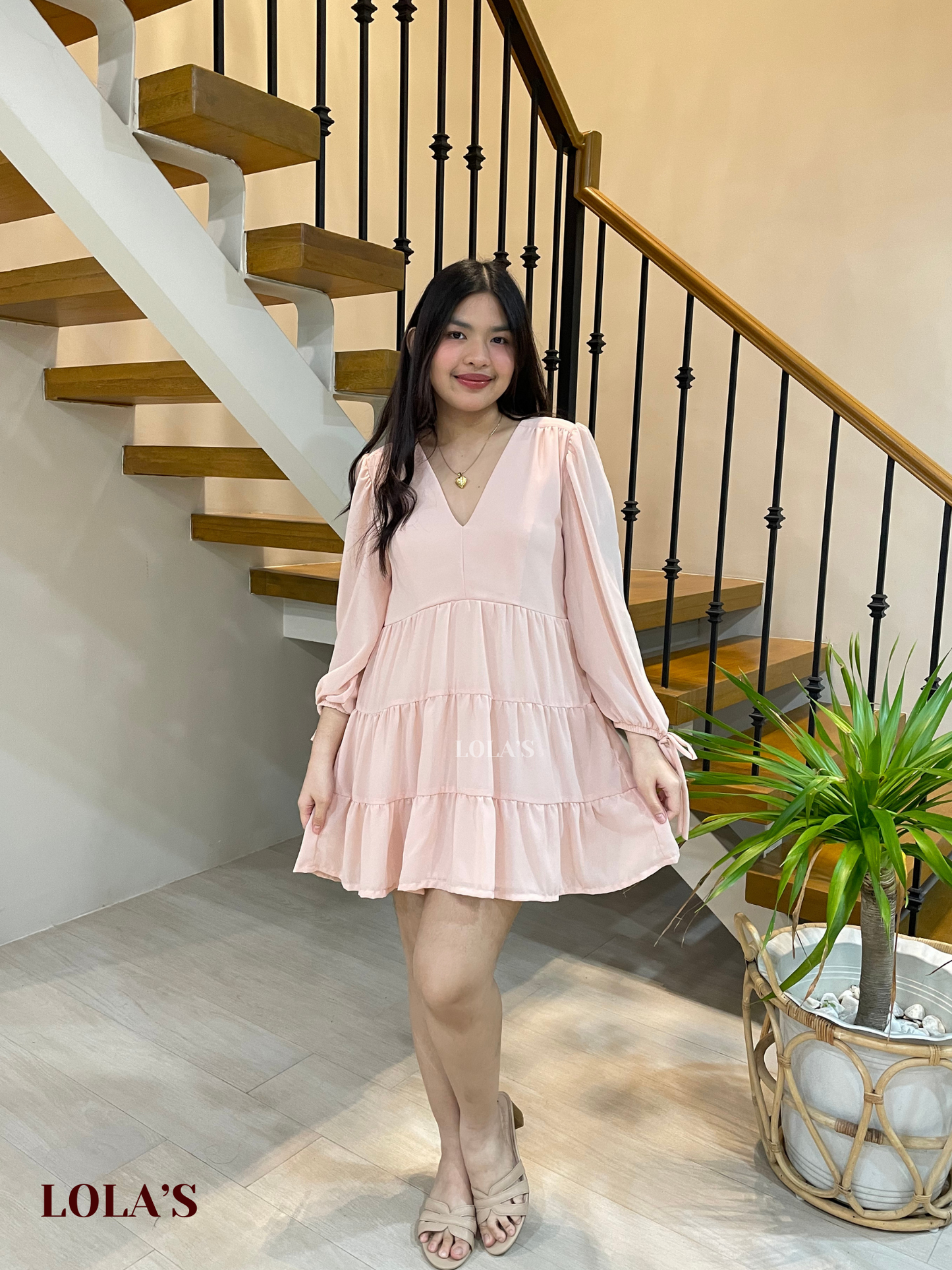 Monina Dress (Peach)