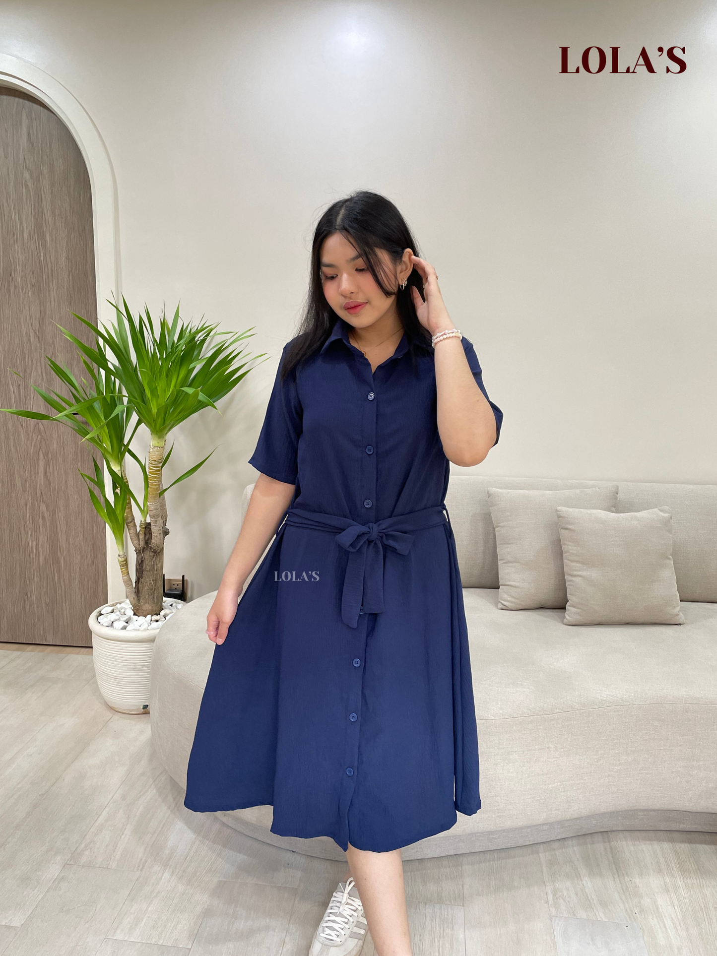 Alexa Polo Dress (Navy Blue)