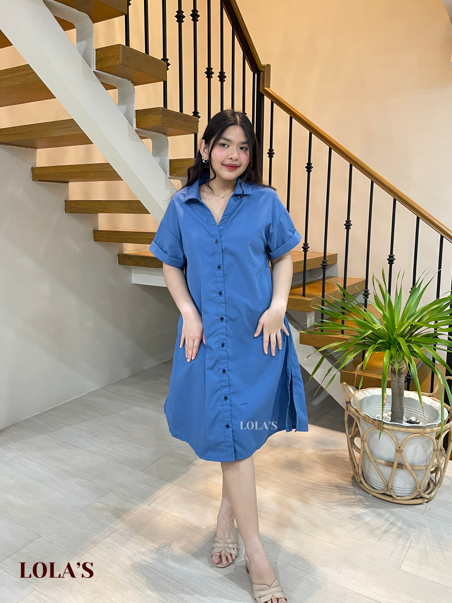 Kelsey Polo Dress (New Cerulean Blue)