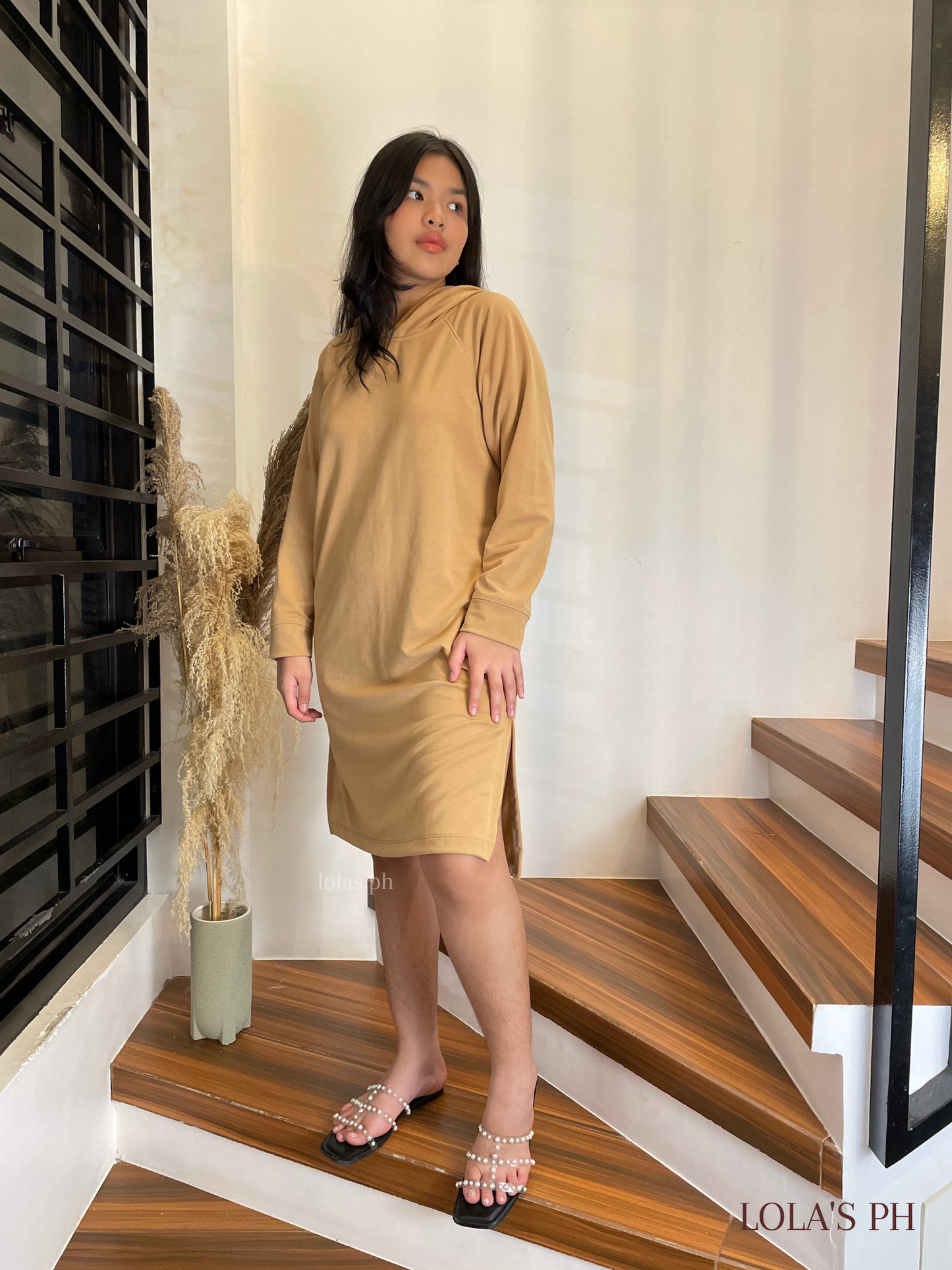 Hoodie Dress (Beige)