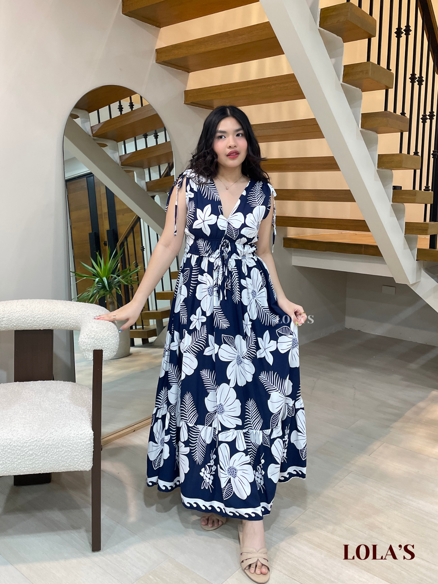 Adeline Dress (Blue Blossoms)