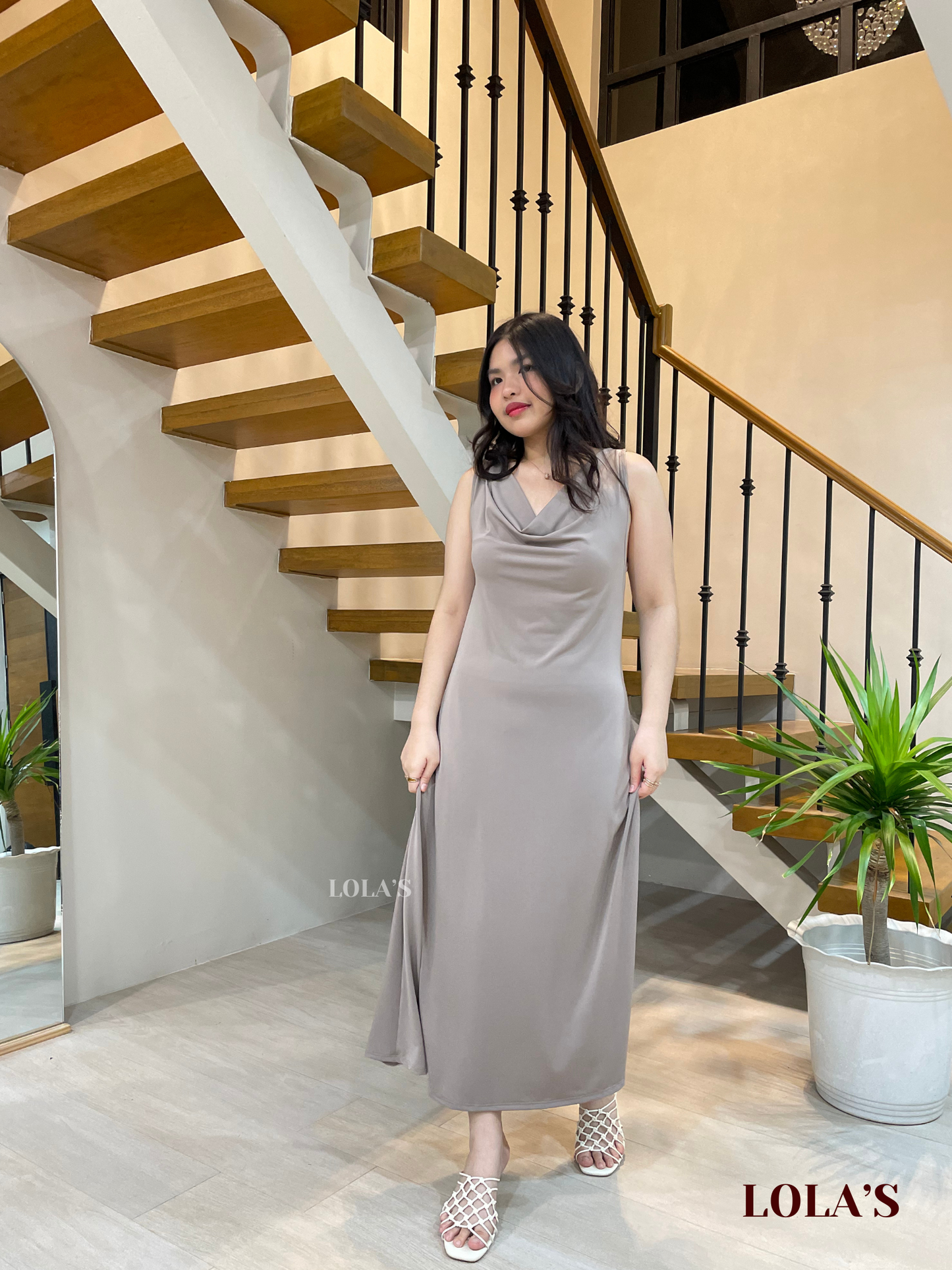 Sheena Dress (Light Taupe)