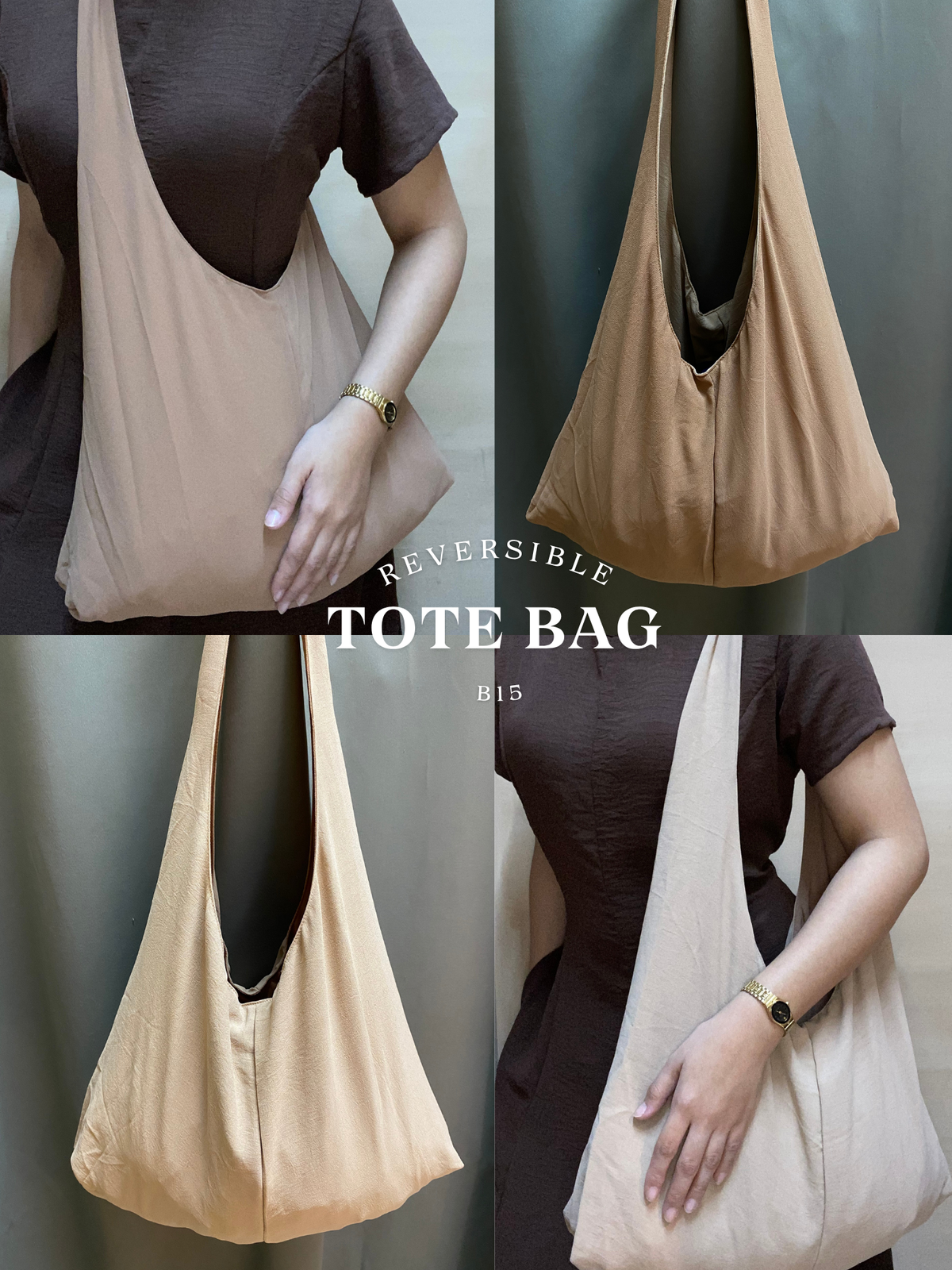 Reversible Tote Bag  (Plain | Big)