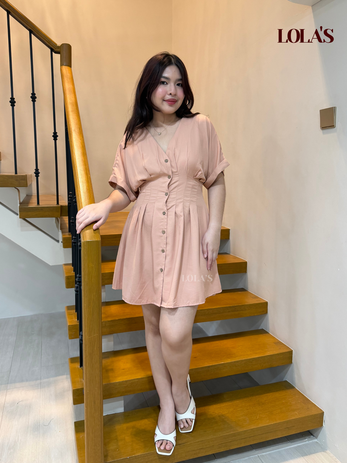 Felicia Dress (Peach)