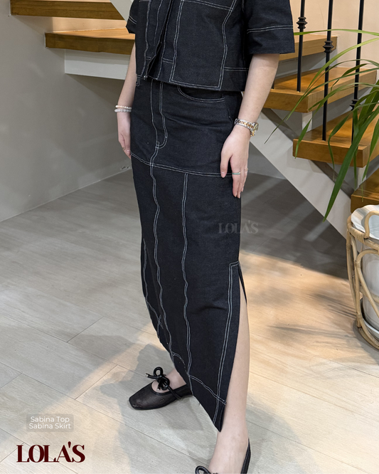 Sabina Skirt (Black Denim)