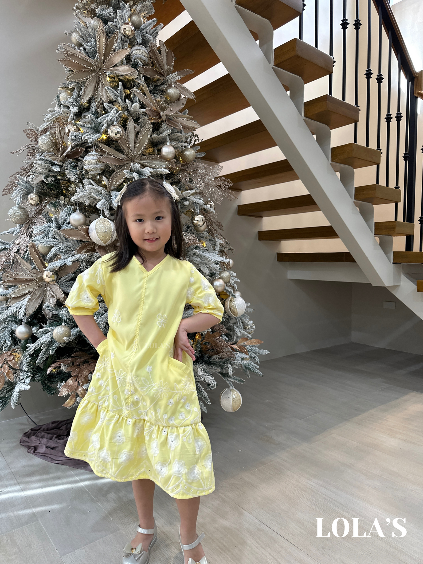 Priscilla Dress Kids (Yellow)