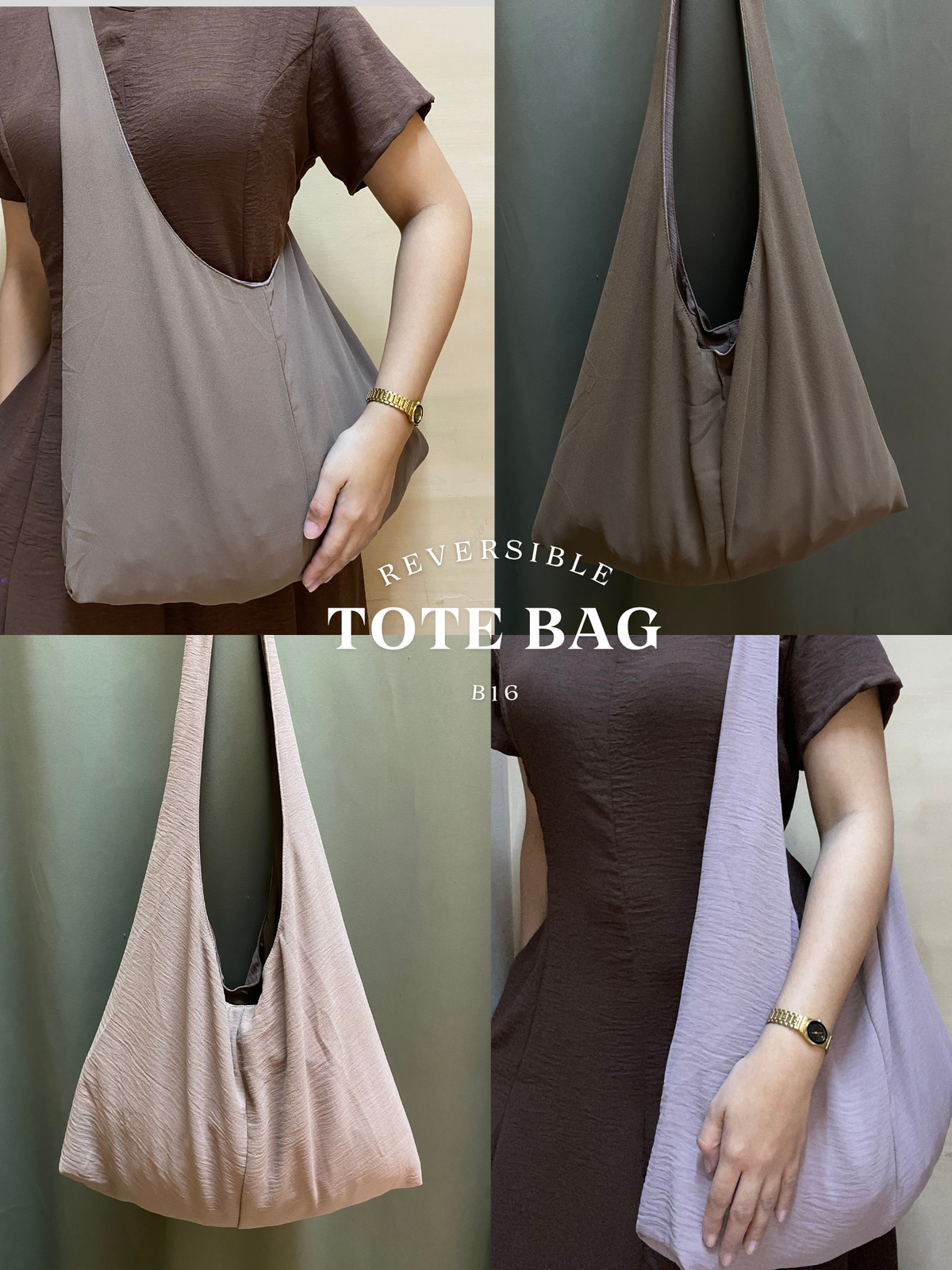 Reversible Tote Bag  (Plain | Big)