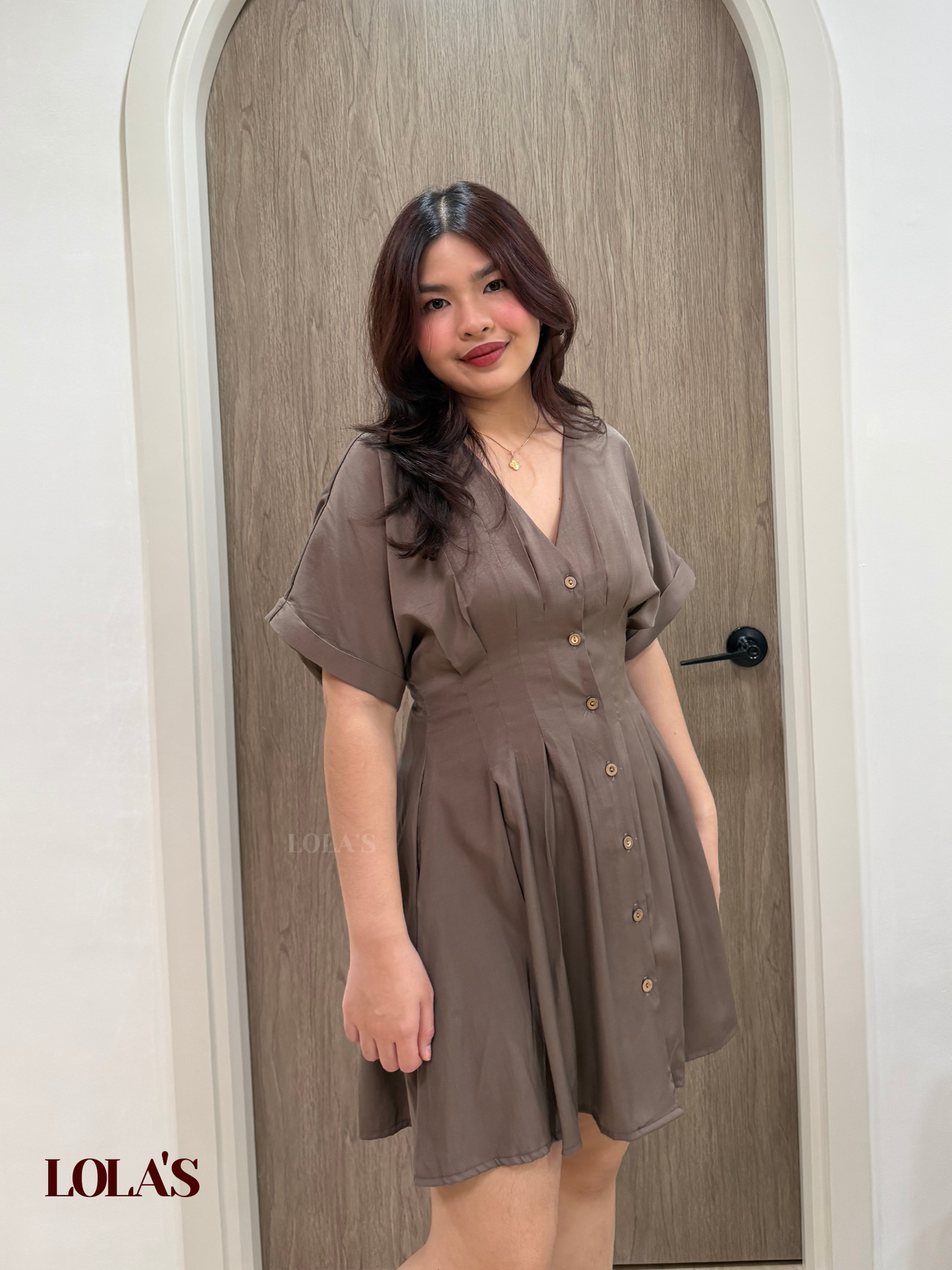 Felicia Dress (Taupe)