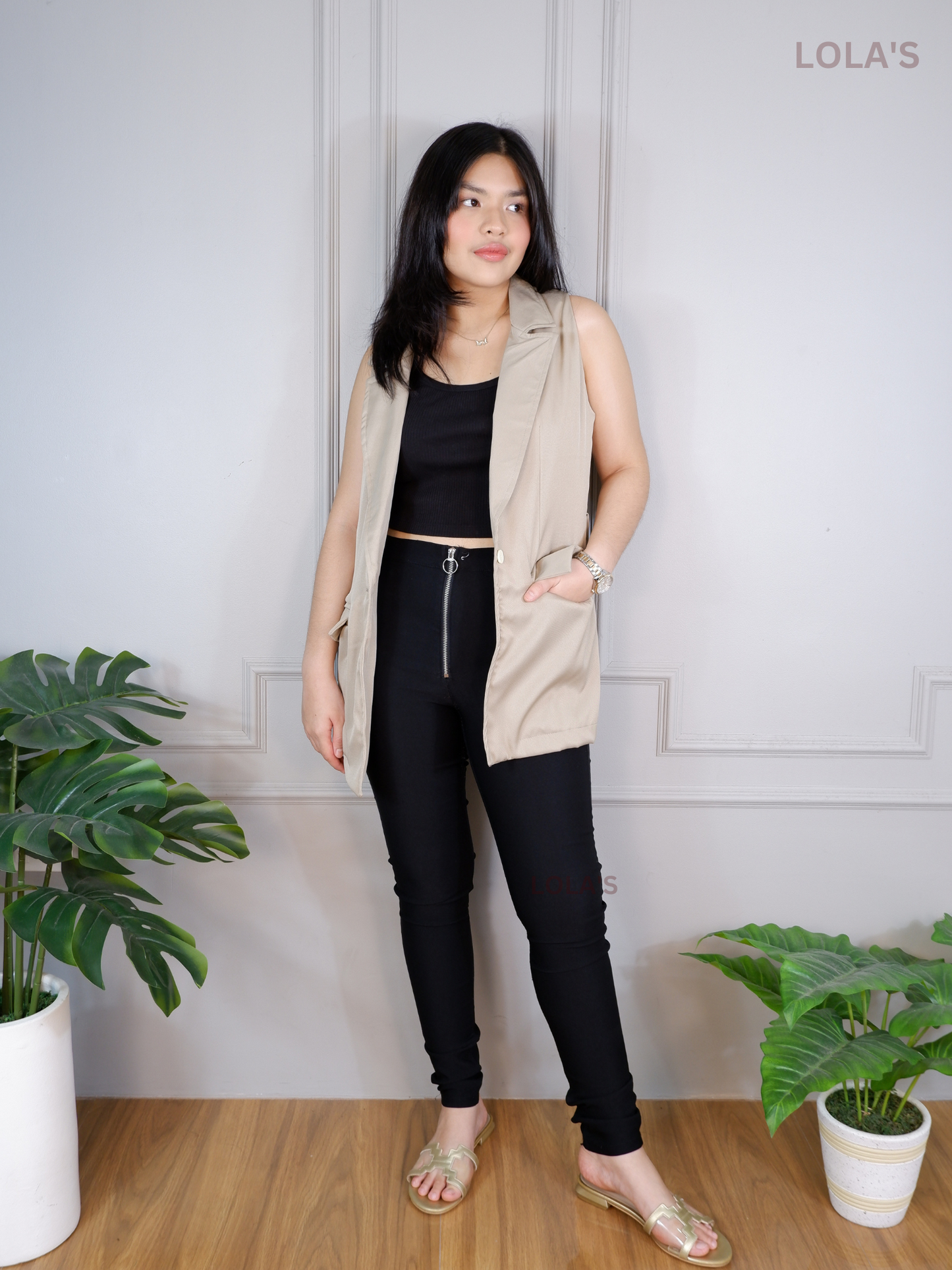 Carmilla Vest Blazer (Sand)