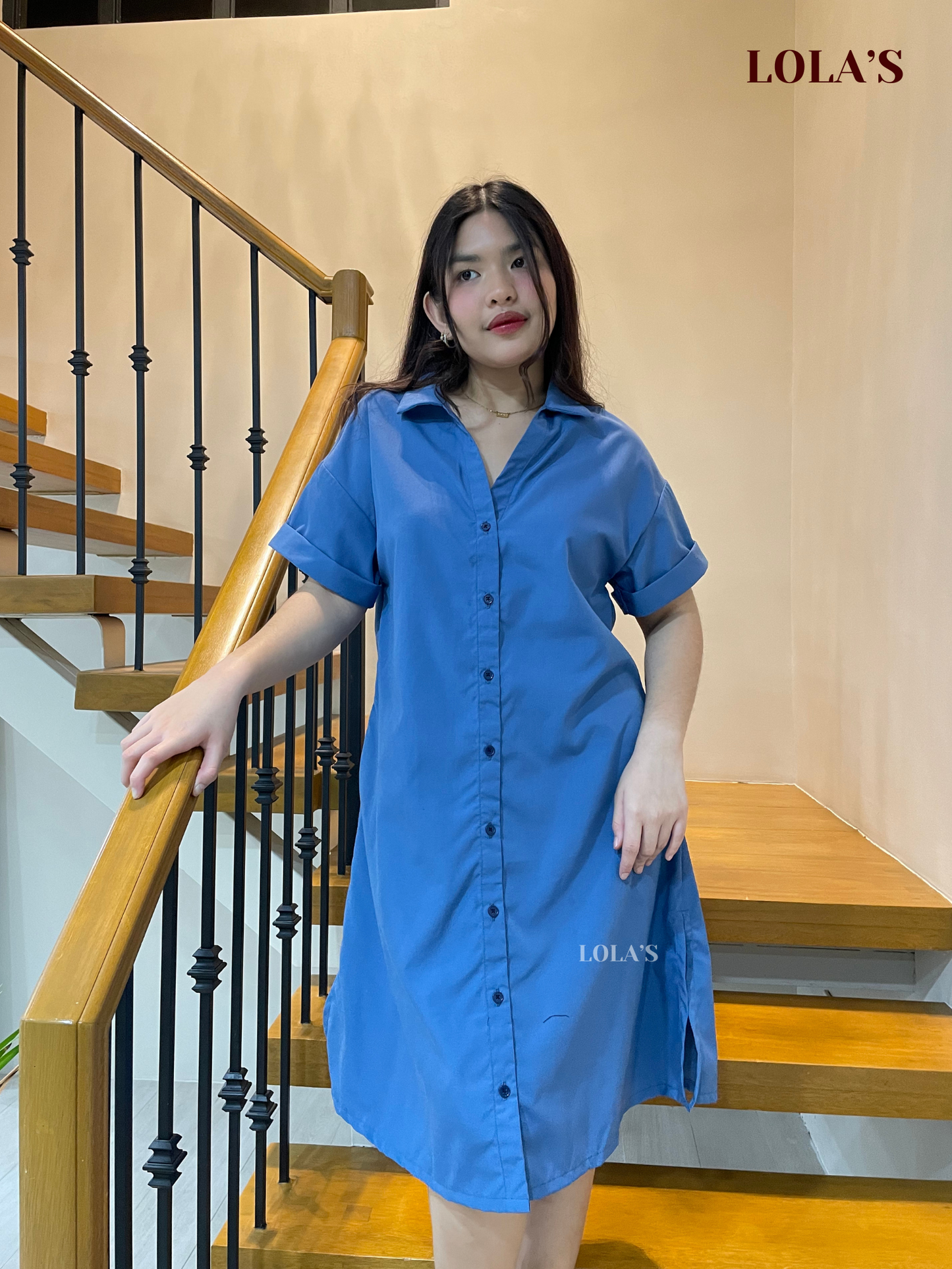 Kelsey Polo Dress (New Cerulean Blue)