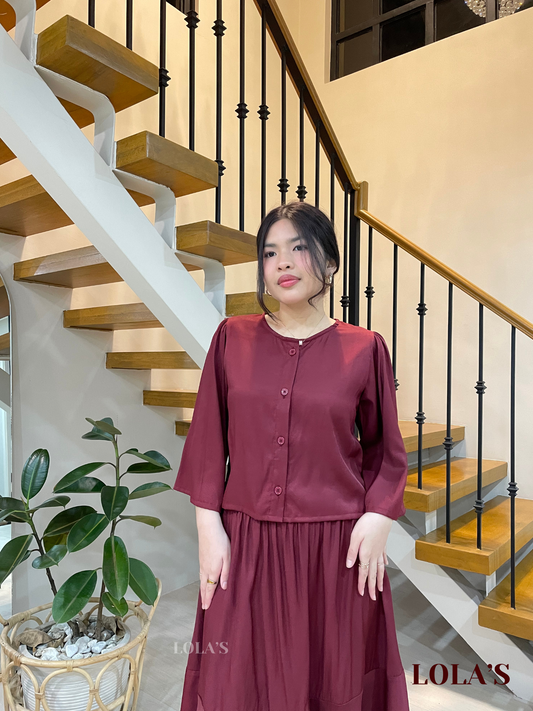 Haila Coords (Burgundy)