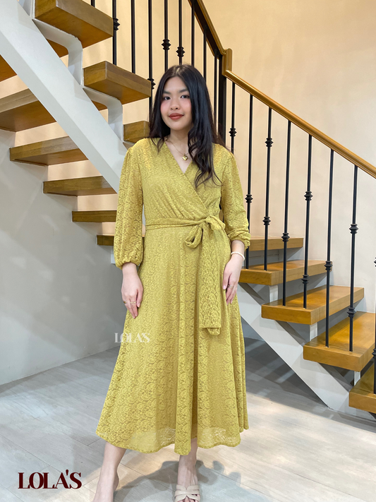 Paula Dress (Spicy Mustard Lace)