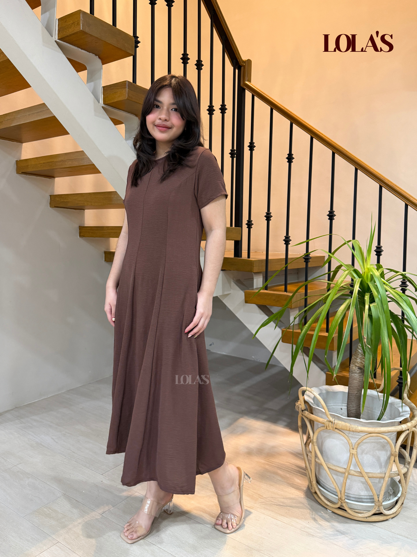Kathleen Dress (Dusty Brown)