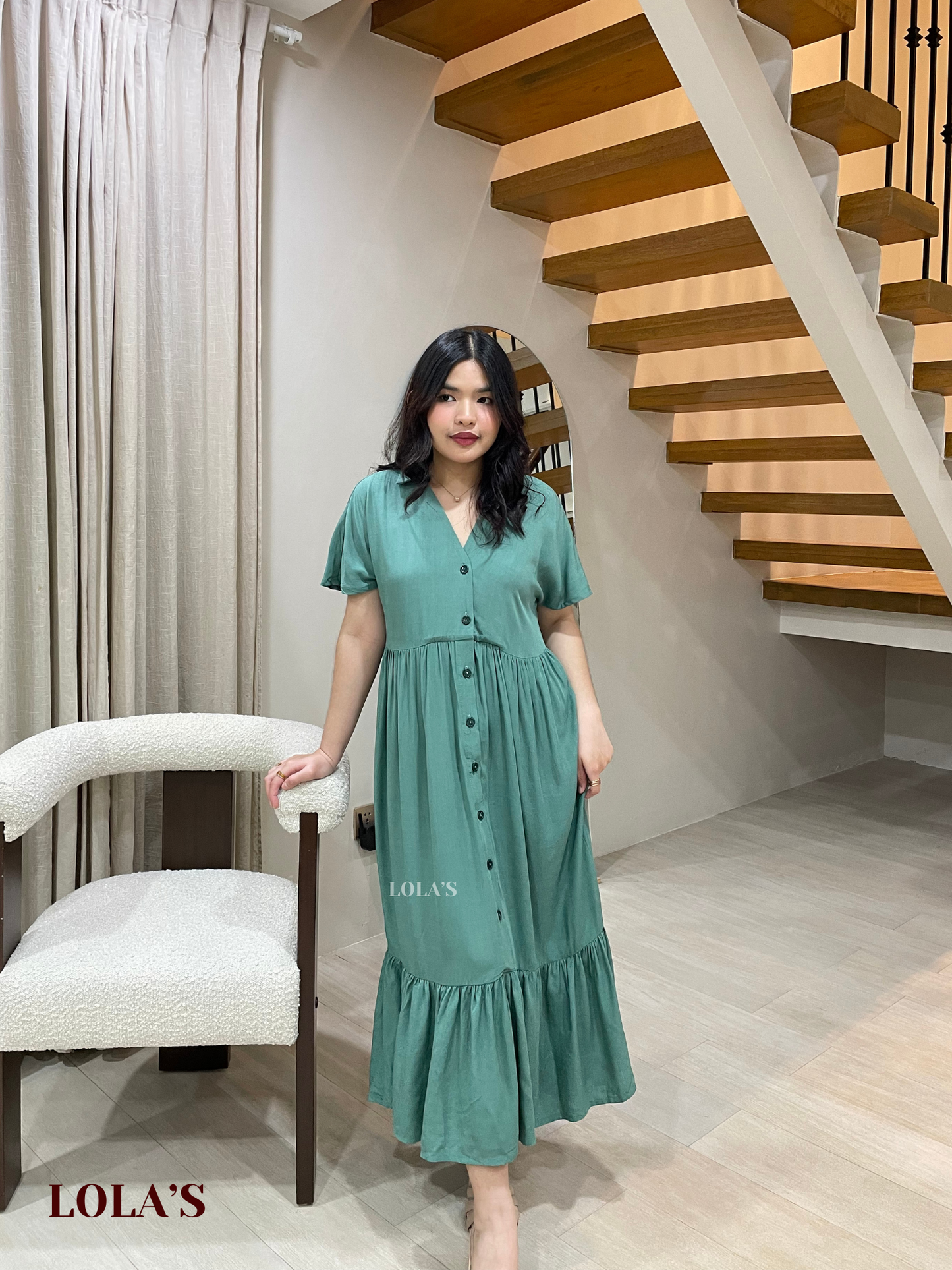 Regine Dress (Sage)