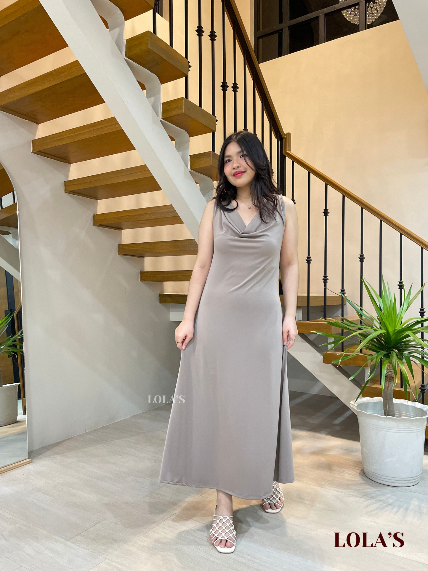 Sheena Dress (Light Taupe)