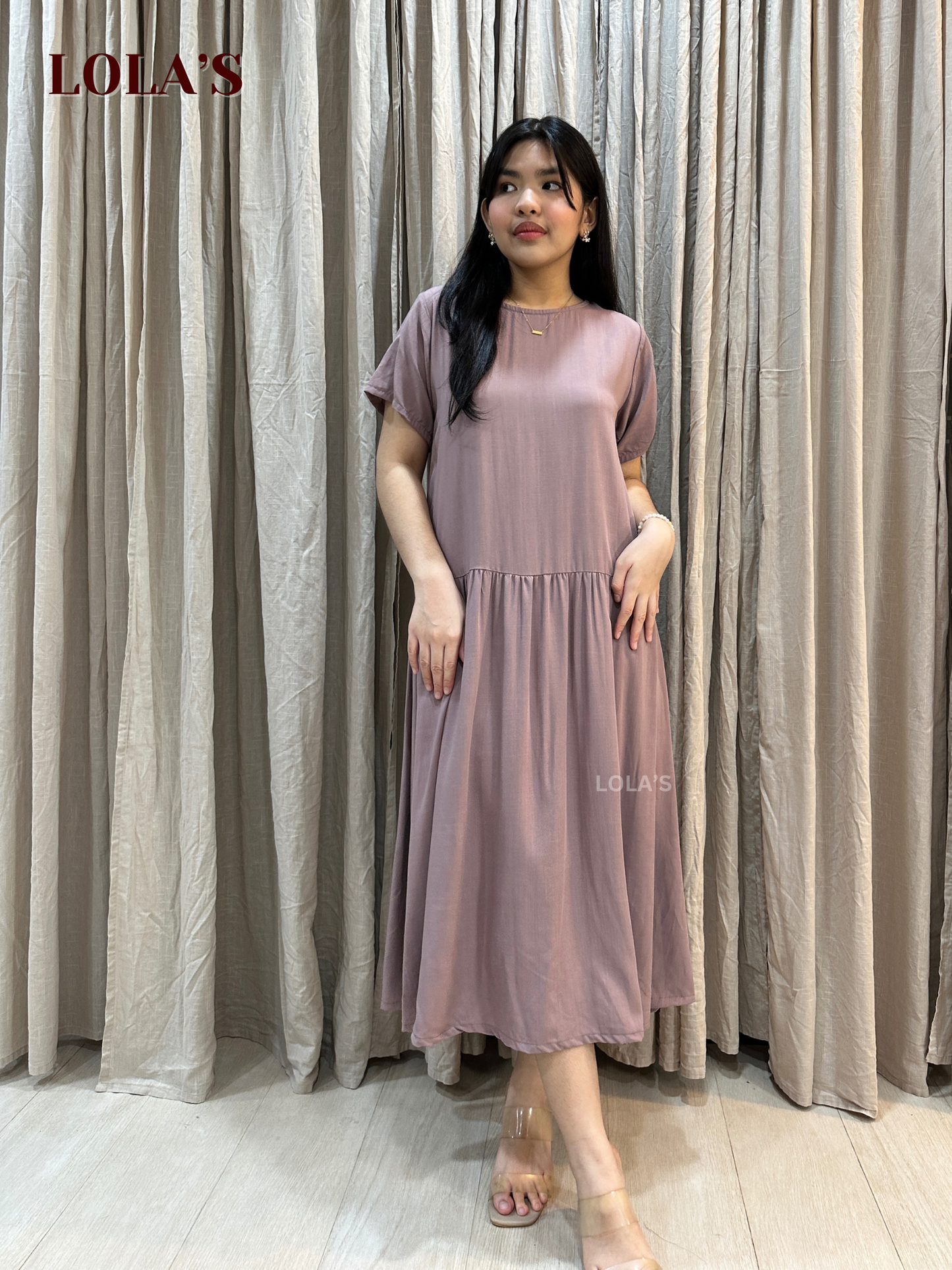 Mina Dress (Light Taupe)