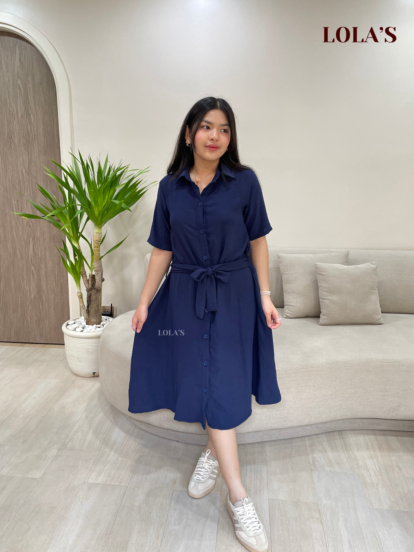 Alexa Polo Dress (Navy Blue)