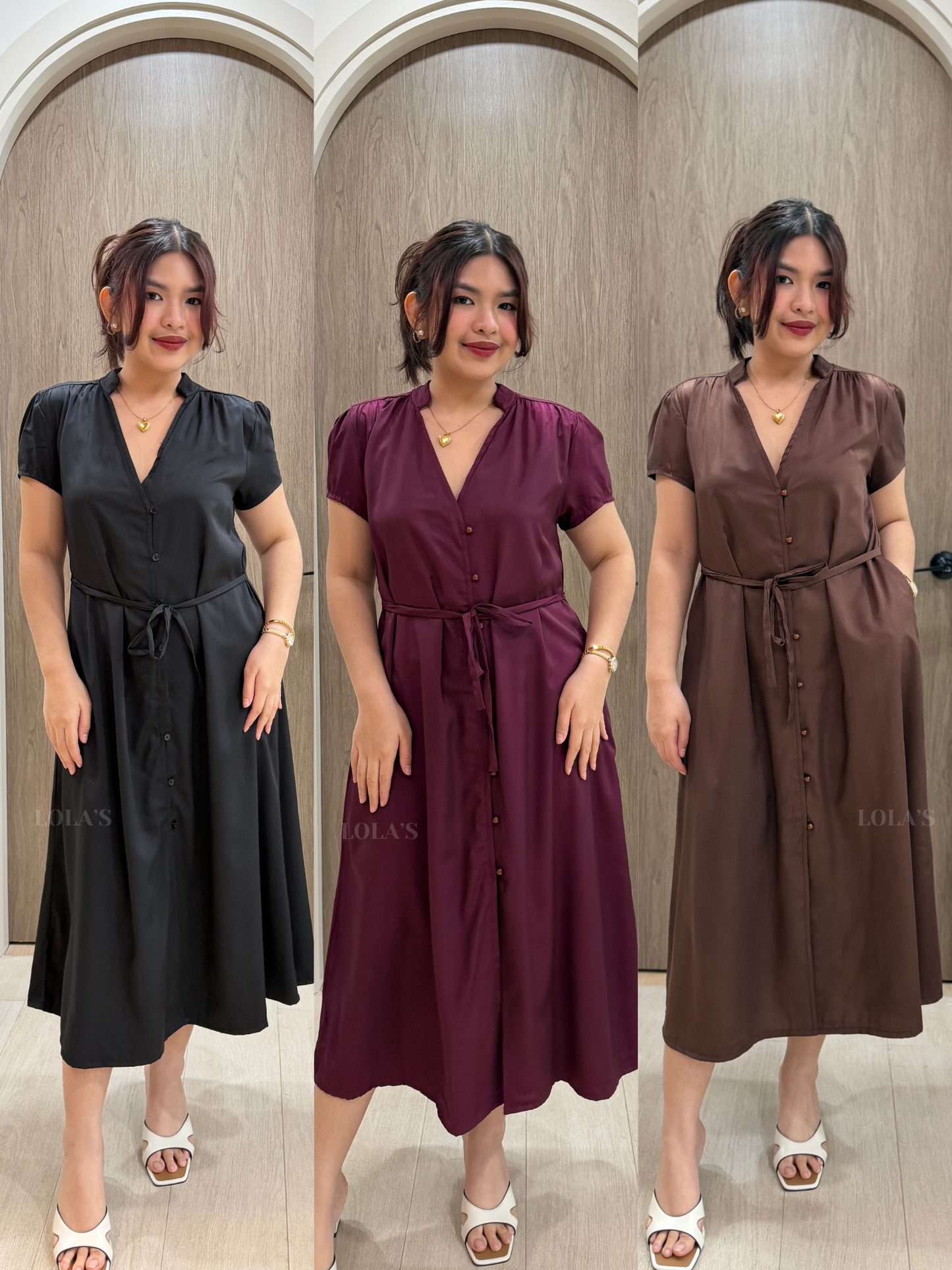 Kyle Dress (Burgundy)