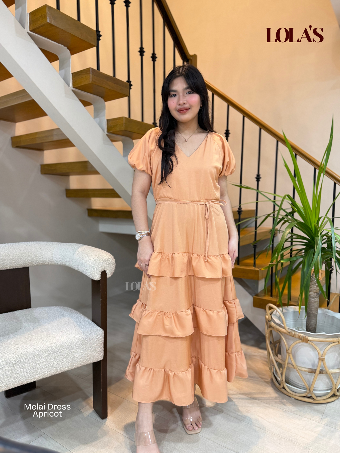 Melai Dress (Apricot)