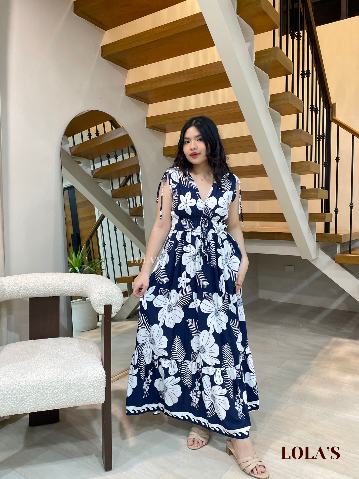 Adeline Dress (Blue Blossoms)