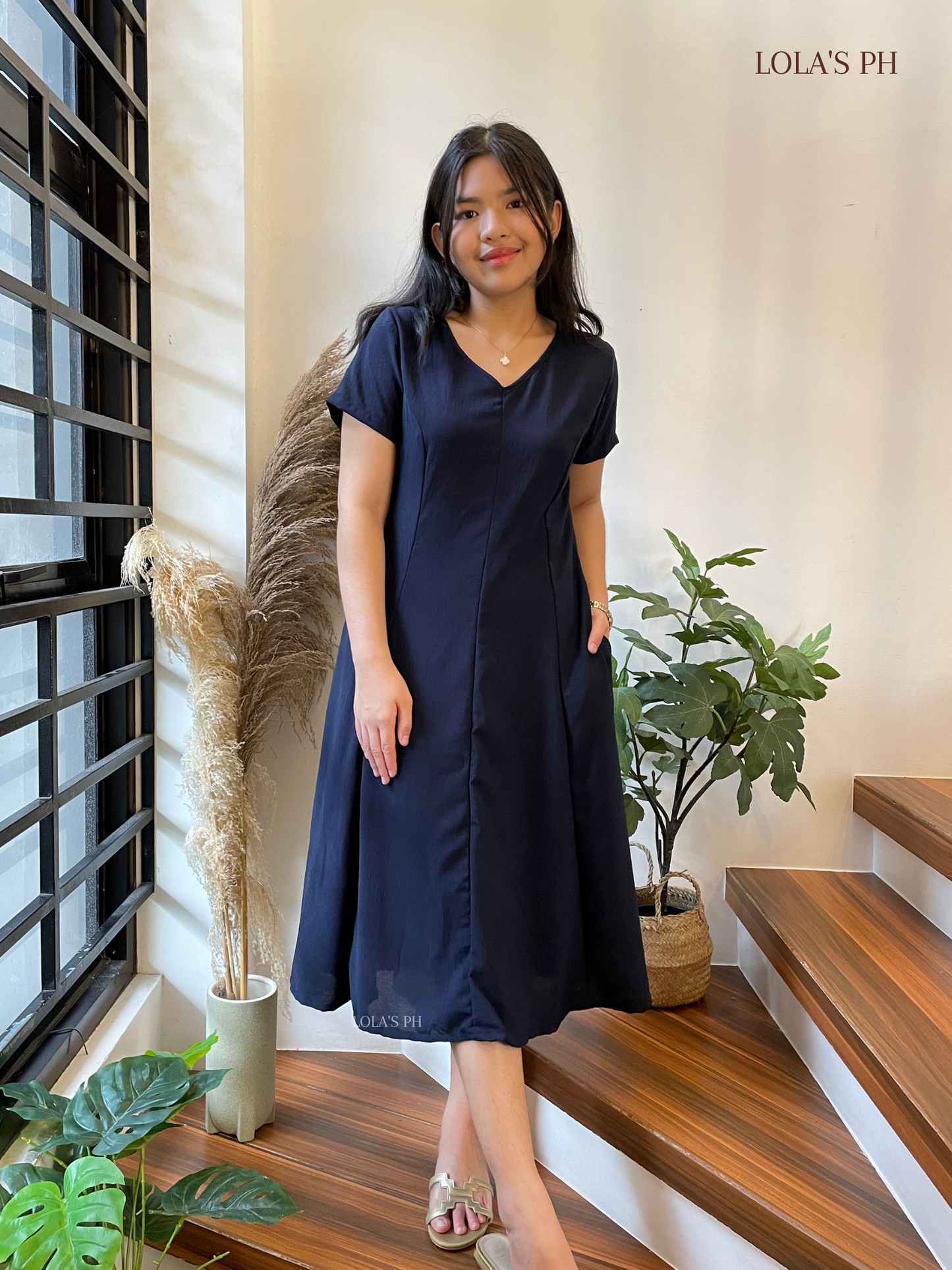 Reema Dress (Navy Blue)