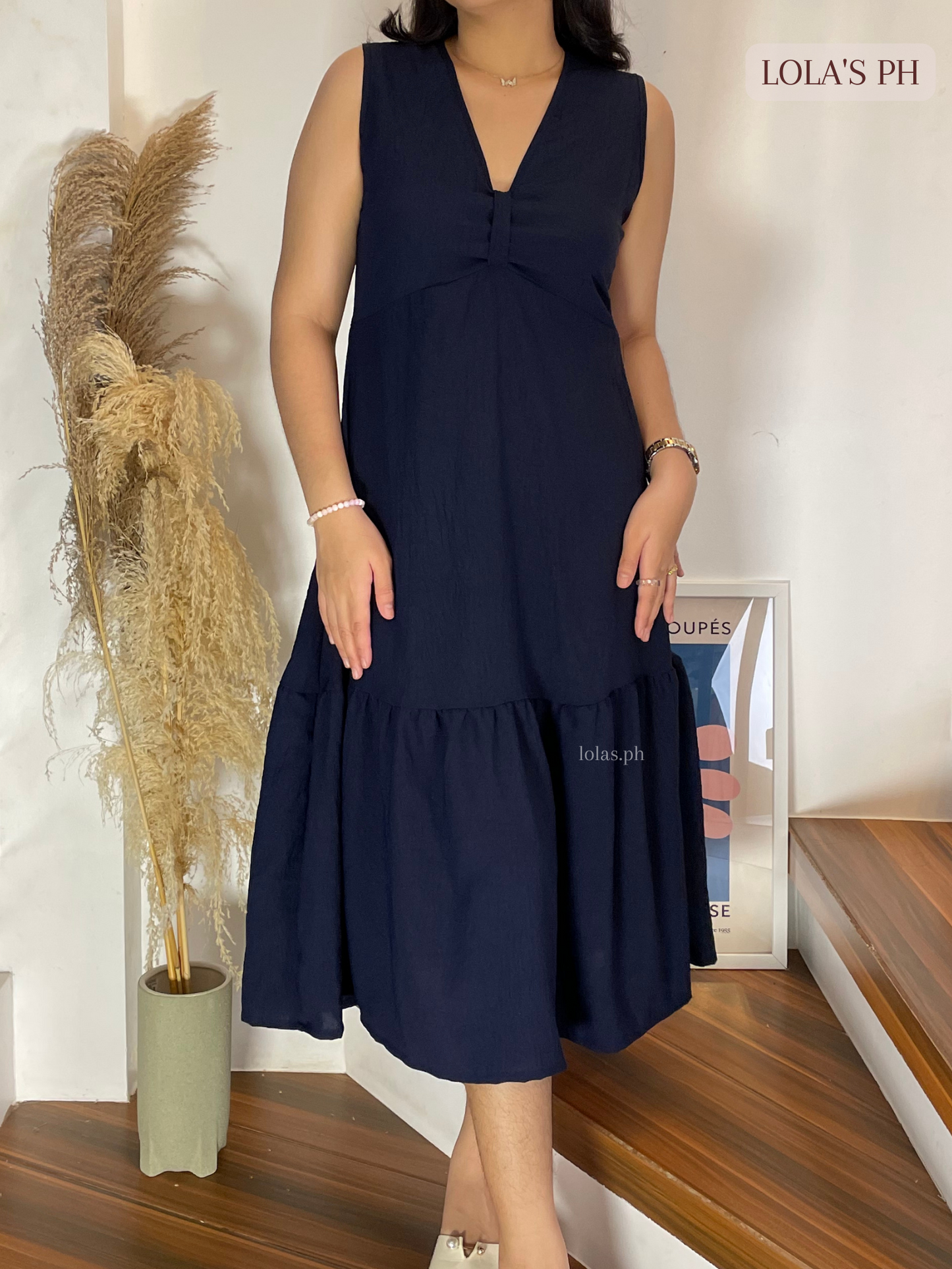 Hyekyo Dress (Navy Blue)