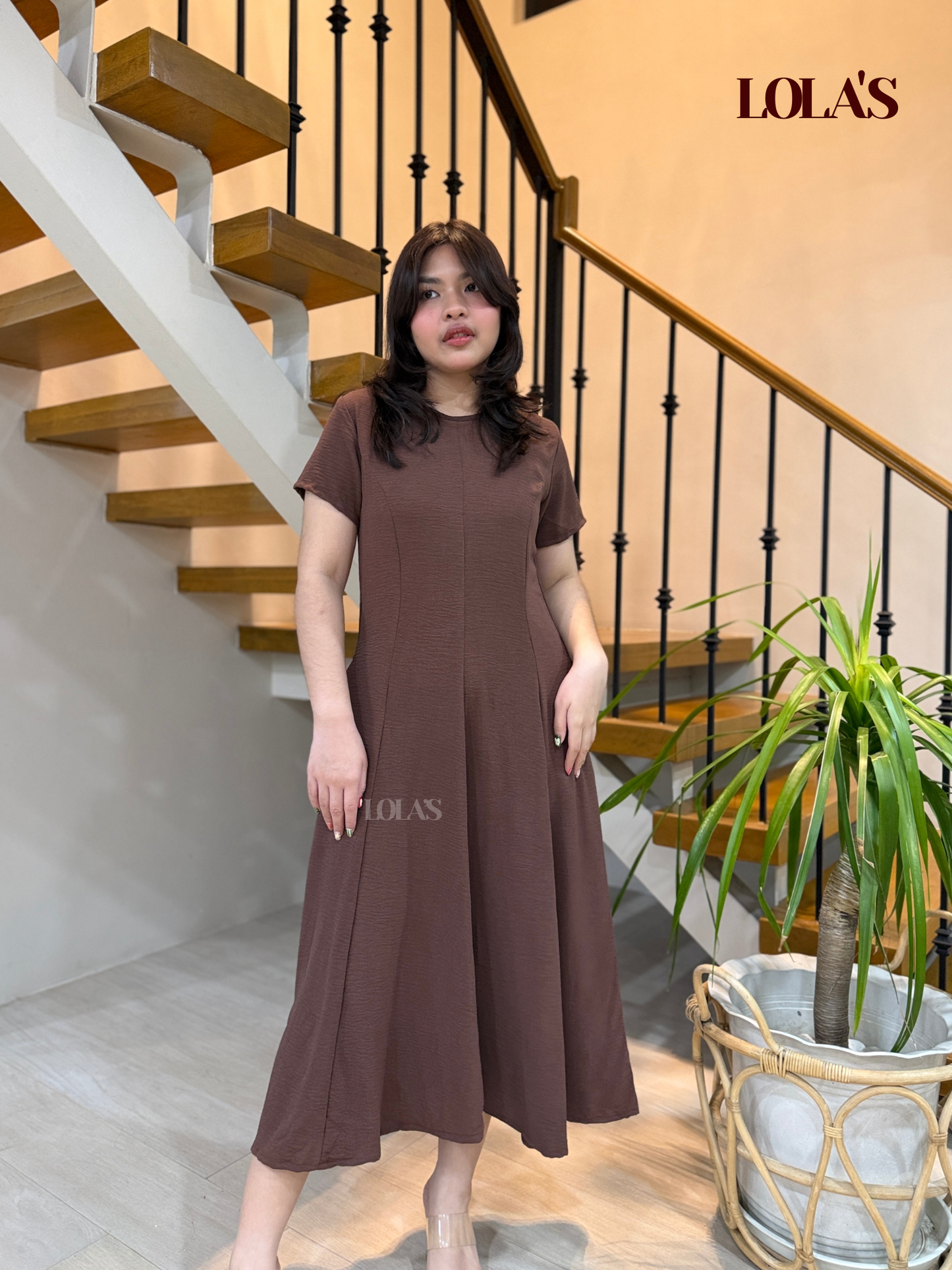 Kathleen Dress (Dusty Brown)