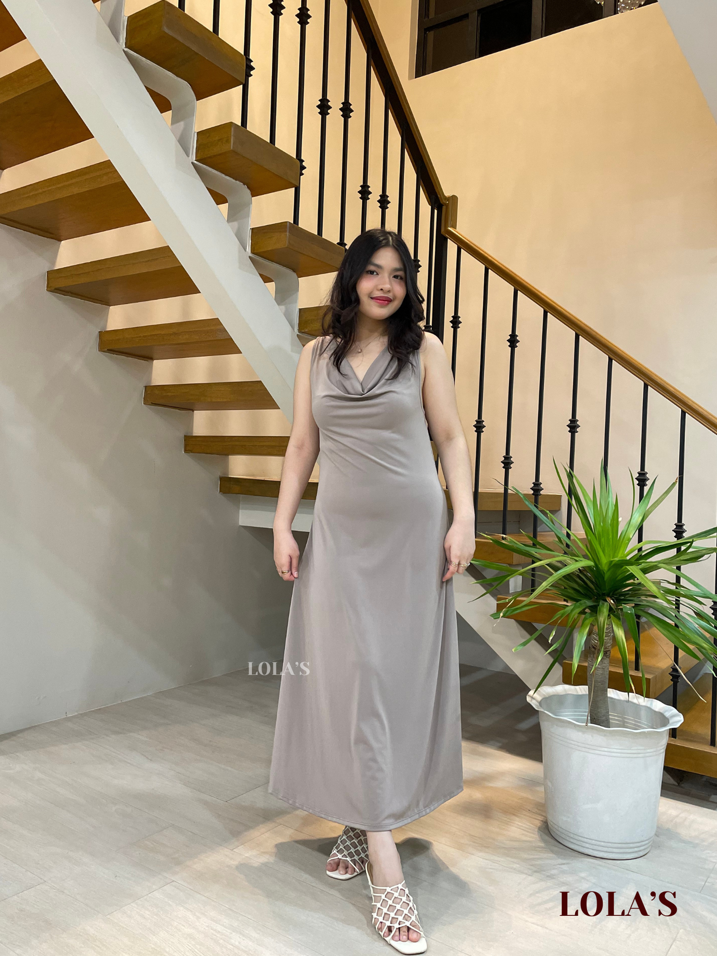 Sheena Dress (Light Taupe)
