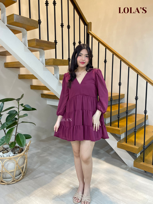 Monina Dress (Sangria)