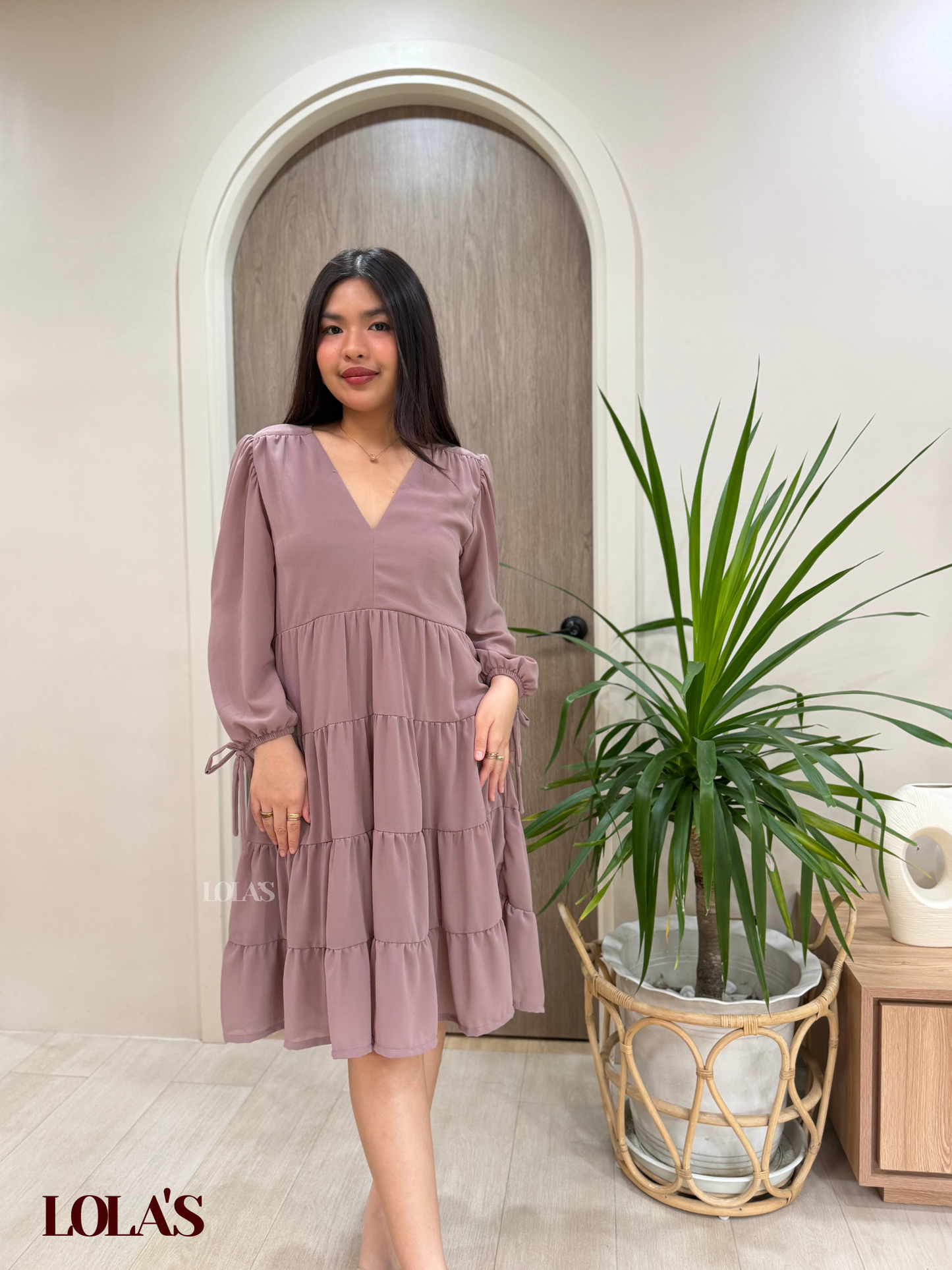 Diana Dress (Warm Taupe)